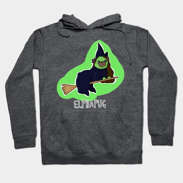 Elphapug Hoodie by Jennisney